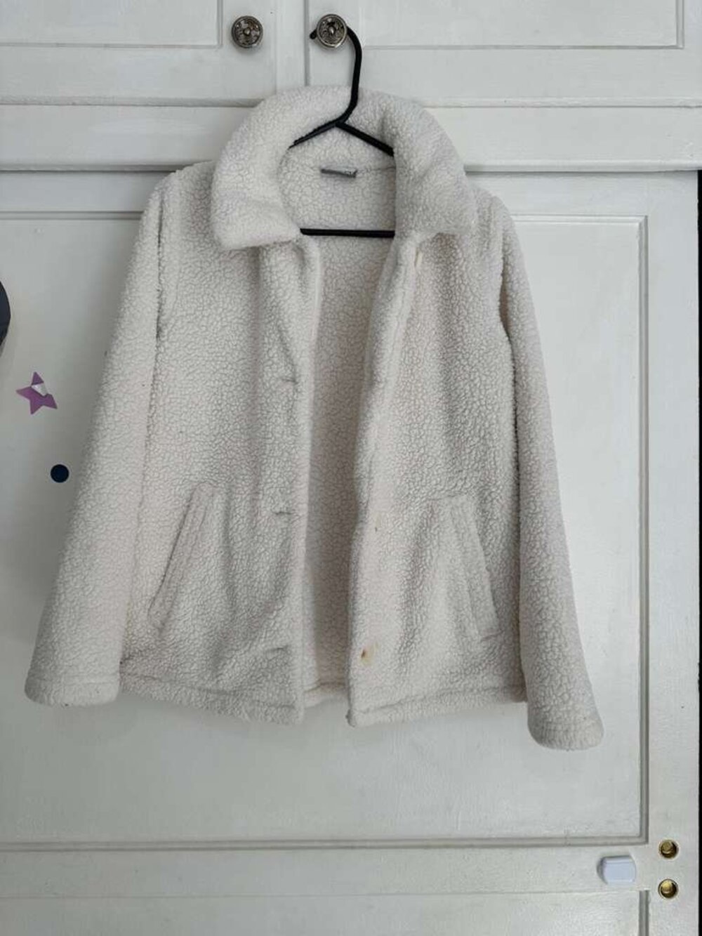 32 Degrees Women's Cozy Fleece Button Jacket (White. XS)